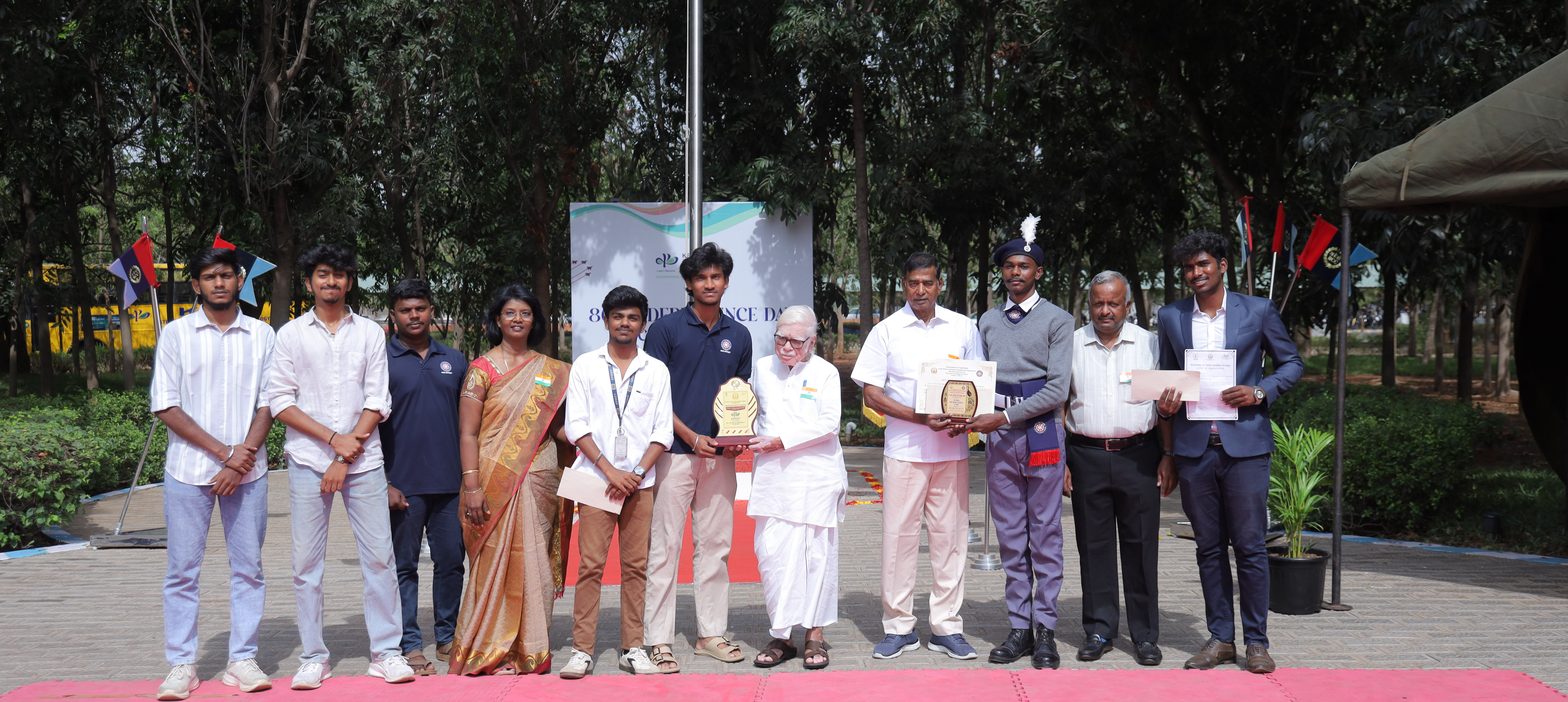 Flag hoisting at the 80th Independence Day celebration at KPRIET
